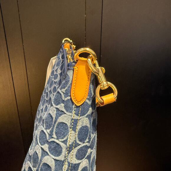 Coach Laurel Shoulder Bag In Signature Denim CY702 & gift receipt - Picture 14 of 16